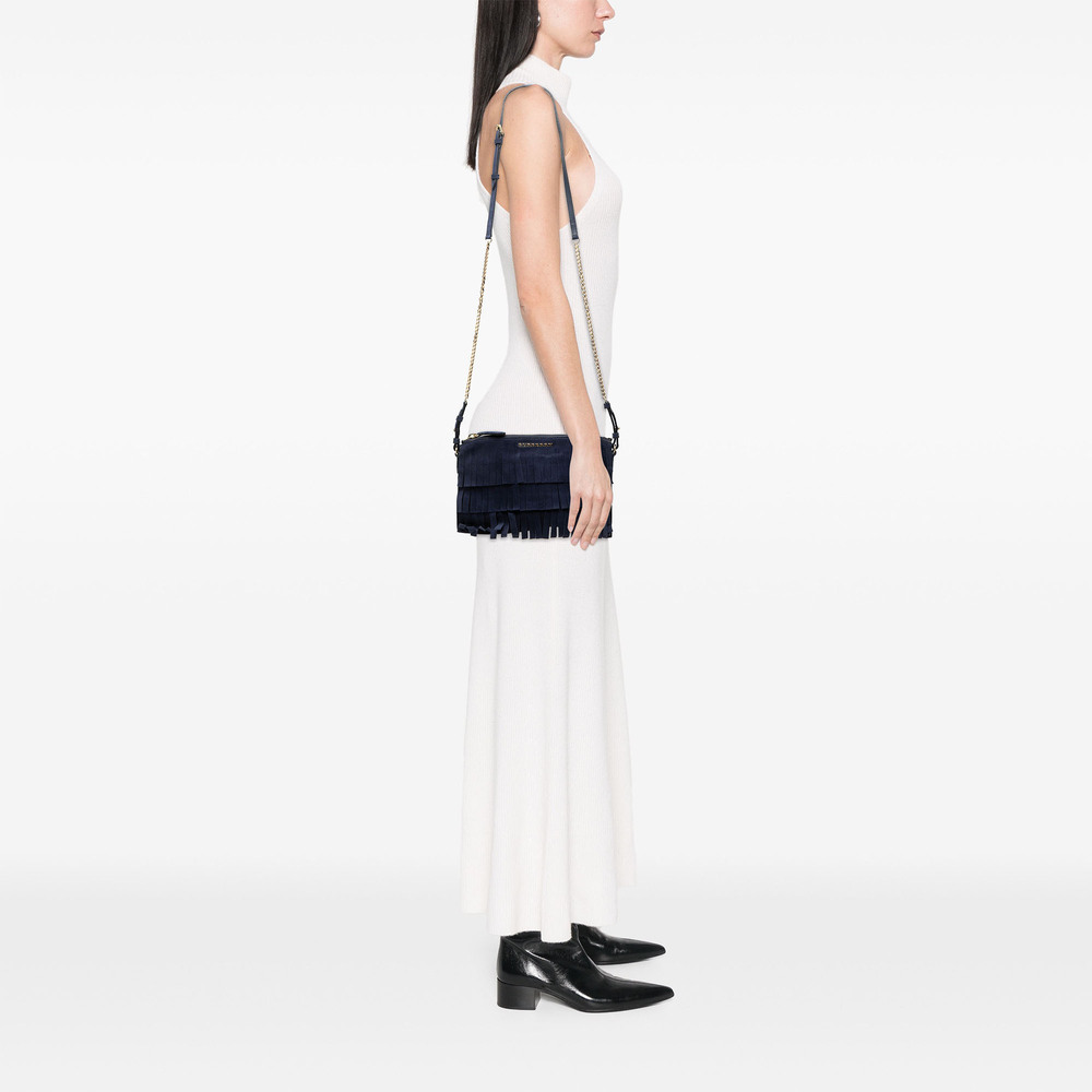 Pre-Loved Burberry Suede Peyton Fringe Crossbody - Picture 7 of 8